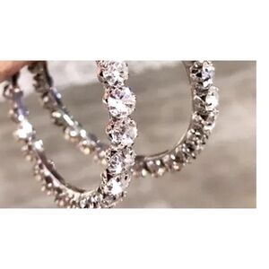 Beautiful sterling hoop earrings new beautiful shine !